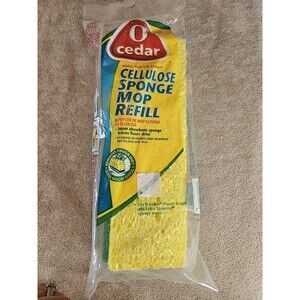 O-Cedar Yellow Cellulose Sponge Mop Refill Power Strip Extra Squeeze NEW NOS